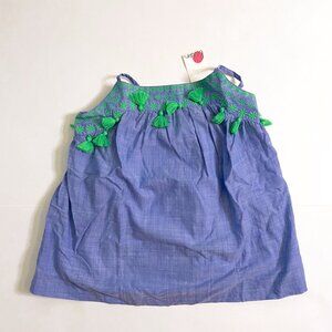 NWT Mini Boden Chambray Floatie Tank Top, Size 11/12